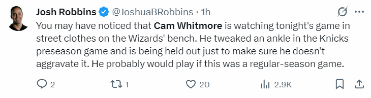 赛让他轮休, 三分